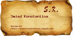 Smied Konstantina névjegykártya